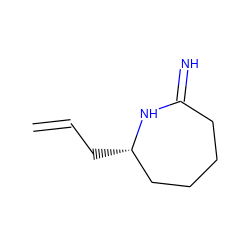 C=CC[C@H]1CCCCC(=N)N1 ZINC000000019909