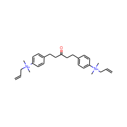 C=CC[N+](C)(C)c1ccc(CCC(=O)CCc2ccc([N+](C)(C)CC=C)cc2)cc1 ZINC000003814201