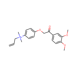 C=CC[N+](C)(C)c1ccc(OCC(=O)c2ccc(OC)c(OC)c2)cc1 ZINC000013586891