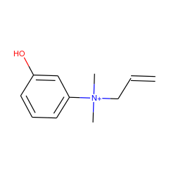 C=CC[N+](C)(C)c1cccc(O)c1 ZINC000013586869