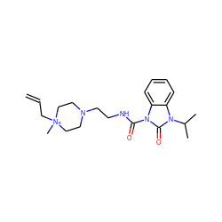 C=CC[N+]1(C)CCN(CCNC(=O)n2c(=O)n(C(C)C)c3ccccc32)CC1 ZINC000013799452