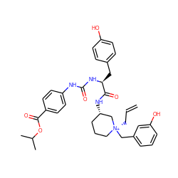 C=CC[N@+]1(Cc2cccc(O)c2)CCC[C@H](NC(=O)[C@H](Cc2ccc(O)cc2)NC(=O)Nc2ccc(C(=O)OC(C)C)cc2)C1 ZINC000261118974