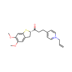 C=CC[n+]1ccc(CCC(=O)[C@@H]2Cc3cc(OC)c(OC)cc3S2)cc1 ZINC000028461047