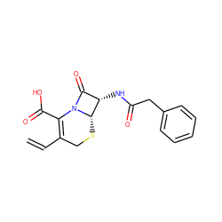 C=CC1=C(C(=O)O)N2C(=O)[C@H](NC(=O)Cc3ccccc3)[C@@H]2SC1 ZINC000002858576