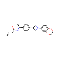 C=CCC(=O)N[C@@H](C)c1ccc(C2CN(c3ccc4c(c3)OCCO4)C2)cc1 ZINC000149952174