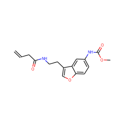 C=CCC(=O)NCCc1coc2ccc(NC(=O)OC)cc12 ZINC000040954446