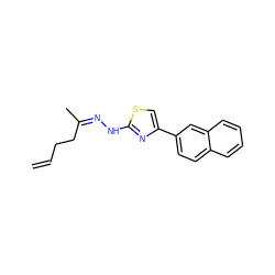 C=CCC/C(C)=N\Nc1nc(-c2ccc3ccccc3c2)cs1 ZINC000169330791