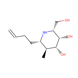 C=CCC[C@@H]1N[C@H](CO)[C@H](O)[C@H](O)[C@H]1C ZINC000049803971