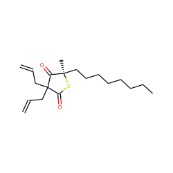 C=CCC1(CC=C)C(=O)S[C@](C)(CCCCCCCC)C1=O ZINC000043450671