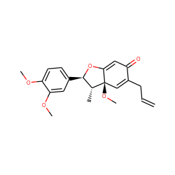 C=CCC1=C[C@@]2(OC)C(=CC1=O)O[C@H](c1ccc(OC)c(OC)c1)[C@H]2C ZINC000004098814