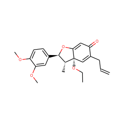 C=CCC1=C[C@]2(OCC)C(=CC1=O)O[C@H](c1ccc(OC)c(OC)c1)[C@H]2C ZINC000029215566