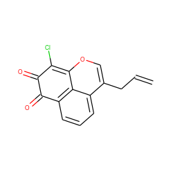 C=CCC1=COC2=C(Cl)C(=O)C(=O)c3cccc1c32 ZINC000072107340