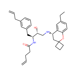 C=CCCC(=O)N[C@@H](Cc1cccc(CC=C)c1)[C@H](O)CN[C@H]1CC2(CCC2)Oc2ccc(CC)cc21 ZINC000096273412