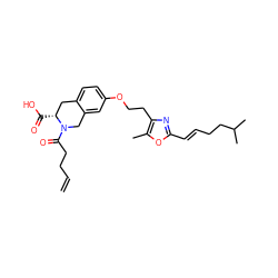 C=CCCC(=O)N1Cc2cc(OCCc3nc(/C=C/CCC(C)C)oc3C)ccc2C[C@H]1C(=O)O ZINC000073221695