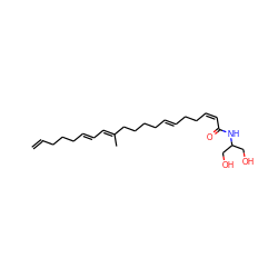 C=CCCC/C=C/C=C(\C)CCCC/C=C/CC/C=C\C(=O)NC(CO)CO ZINC000473084212