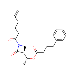 C=CCCCC(=O)N1C[C@@H]([C@@H](C)OC(=O)CCCc2ccccc2)C1=O ZINC000045258739