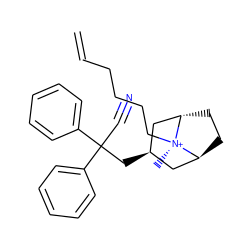 C=CCCCC[N@+]1(C)[C@H]2CC[C@H]1C[C@H](CC(C#N)(c1ccccc1)c1ccccc1)C2 ZINC000261083596