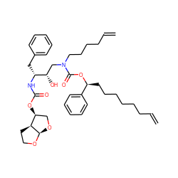 C=CCCCCCC[C@H](OC(=O)N(CCCCC=C)C[C@H](O)[C@@H](Cc1ccccc1)NC(=O)O[C@H]1CO[C@H]2OCC[C@@H]12)c1ccccc1 ZINC000026152260