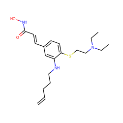 C=CCCCNc1cc(/C=C/C(=O)NO)ccc1SCCN(CC)CC ZINC000118764042