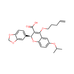 C=CCCCOC1=C(C(=O)O)[C@H](c2ccc3c(c2)OCO3)Oc2ccc(OC(C)C)cc21 ZINC000013473443