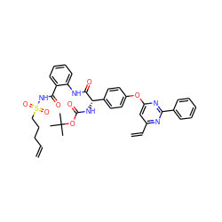 C=CCCCS(=O)(=O)NC(=O)c1ccccc1NC(=O)[C@@H](NC(=O)OC(C)(C)C)c1ccc(Oc2cc(C=C)nc(-c3ccccc3)n2)cc1 ZINC000299841209