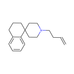 C=CCCN1CCC2(CCCc3ccccc32)CC1 ZINC000013455496