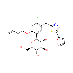 C=CCCOc1cc(Cl)c(Cc2ncc(-c3ccco3)s2)cc1[C@@H]1O[C@H](CO)[C@@H](O)[C@H](O)[C@H]1O ZINC000071295954