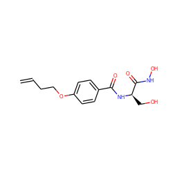 C=CCCOc1ccc(C(=O)N[C@H](CO)C(=O)NO)cc1 ZINC000013474945