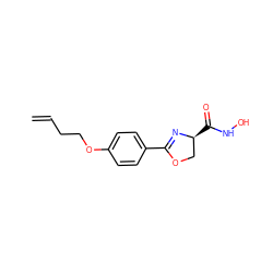 C=CCCOc1ccc(C2=N[C@@H](C(=O)NO)CO2)cc1 ZINC000013474888