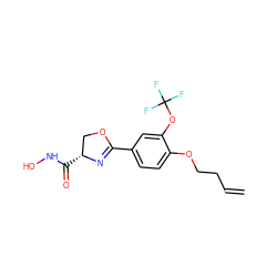 C=CCCOc1ccc(C2=N[C@H](C(=O)NO)CO2)cc1OC(F)(F)F ZINC000013474879