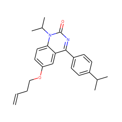 C=CCCOc1ccc2c(c1)c(-c1ccc(C(C)C)cc1)nc(=O)n2C(C)C ZINC000045367251