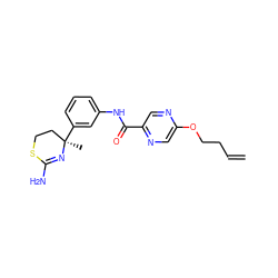 C=CCCOc1cnc(C(=O)Nc2cccc([C@]3(C)CCSC(N)=N3)c2)cn1 ZINC000146051084