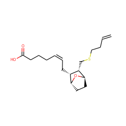 C=CCCSC[C@@H]1[C@H]2CC[C@@H](O2)[C@@H]1C/C=C\CCCC(=O)O ZINC000169343747