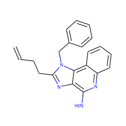 C=CCCc1nc2c(N)nc3ccccc3c2n1Cc1ccccc1 ZINC000049792750