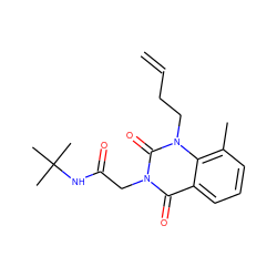 C=CCCn1c(=O)n(CC(=O)NC(C)(C)C)c(=O)c2cccc(C)c21 ZINC001772590850