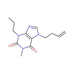 C=CCCn1cnc2c1c(=O)n(C)c(=O)n2CCC ZINC000013827067