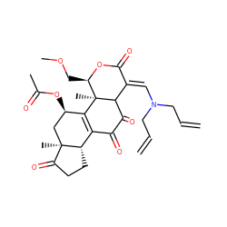 C=CCN(/C=C1/C(=O)O[C@H](COC)[C@]2(C)C3=C(C(=O)C(=O)C12)[C@@H]1CCC(=O)[C@@]1(C)C[C@H]3OC(C)=O)CC=C ZINC000029134545