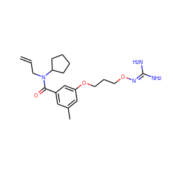 C=CCN(C(=O)c1cc(C)cc(OCCCON=C(N)N)c1)C1CCCC1 ZINC000027193750