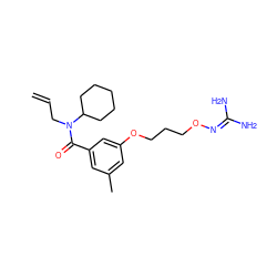 C=CCN(C(=O)c1cc(C)cc(OCCCON=C(N)N)c1)C1CCCCC1 ZINC000027203408