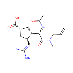 C=CCN(C)C(=O)[C@@H](NC(C)=O)[C@H]1C[C@@H](C(=O)O)C[C@@H]1N=C(N)N ZINC000013560218