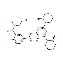 C=CCN(C)C(=O)c1cc(-c2ccc3c(N4CCOC[C@@H]4C)nc(N4CCOC[C@@H]4C)nc3n2)ccc1F ZINC000146018558