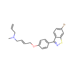 C=CCN(C)C/C=C/COc1ccc(-c2nsc3cc(Br)ccc23)cc1 ZINC000013519693