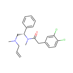 C=CCN(C)C[C@H](c1ccccc1)N(C)C(=O)Cc1ccc(Cl)c(Cl)c1 ZINC000013446357