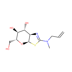 C=CCN(C)C1=N[C@H]2[C@H](O[C@H](CO)[C@@H](O)[C@@H]2O)S1 ZINC000169711302