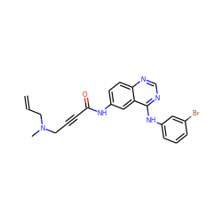 C=CCN(C)CC#CC(=O)Nc1ccc2ncnc(Nc3cccc(Br)c3)c2c1 ZINC000013863659