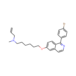 C=CCN(C)CCCCCCOc1ccc2c(-c3ccc(Br)cc3)nccc2c1 ZINC000001546454