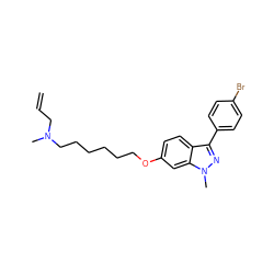 C=CCN(C)CCCCCCOc1ccc2c(-c3ccc(Br)cc3)nn(C)c2c1 ZINC000012504009