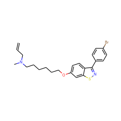 C=CCN(C)CCCCCCOc1ccc2c(-c3ccc(Br)cc3)nsc2c1 ZINC000001546452