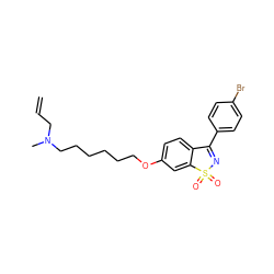 C=CCN(C)CCCCCCOc1ccc2c(c1)S(=O)(=O)N=C2c1ccc(Br)cc1 ZINC000013524793