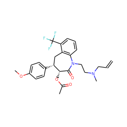 C=CCN(C)CCN1C(=O)[C@H](OC(C)=O)[C@H](c2ccc(OC)cc2)Cc2c1cccc2C(F)(F)F ZINC000013450776